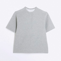 Hoge Kwaliteit Box Fit T-Shirt Zwaar Gewicht Op Maat 100% Katoen Grijs Gevallen Schouder Oversize Blanco Boxy T-Shirt Voor Mannen