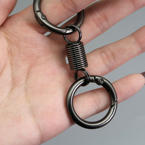 Cặp vợ chồng sáng tạo Kinh doanh <span class=keywords><strong>Keychain</strong></span> tùy chỉnh mùa xuân vòng eo Treo Kim Loại mùa xuân đôi vòng tròn <span class=keywords><strong>Keychain</strong></span> - Product Image 5