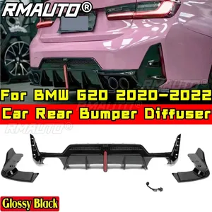 Diffuseur de pare-chocs arrière noir brillant style MP pour BMW G20 2020-2022, accessoires de carrosserie pour BMW G20. - Product Image 3