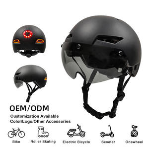 Desain trendi helm sepeda logo kustom, helm sepeda listrik dengan lampu Led yang dapat dilepas dengan lensa magnetik - Product Image 1