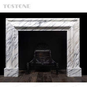 Tostone Factory Direct White Marble <strong>Fireplace</strong> Minimalist Narrow Edge Wall-mounted for <strong>Small</strong> Bedroom Indoor <strong>Fireplace</strong> - Product Image 3