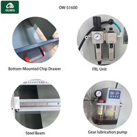 Machine de perçage et de fraisage CNC certifiée CE OUWO 380V pour le poinçonnage d'aluminium, profilés de fenêtres et de portes pour usine de murs-rideaux