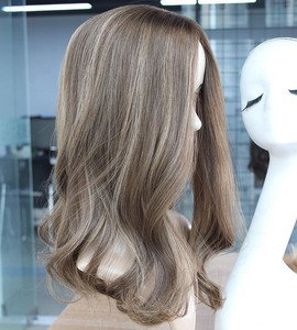 Pelucas de Cabello Humano con Frente de Encaje HD, Doble Trama, Ondas <span class=keywords><strong>Jerry</strong></span>, Rizadas, Rubias con Reflejos Marrones, Cutícula Alineada - Product Image 3