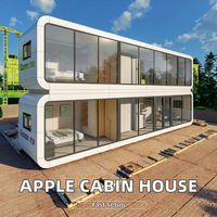 Maisons conteneurs modulaires de luxe préfabriquées de 40 pieds, capsules spatiales, hôtels modernes, camping mobile, capsules de couchage, cabines Apple