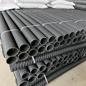 Трубы из жесткого проницаемого гофрированного полиэтилена высокой плотности (HDPE) для фильтрации и дренажа с перфорированными сильфонами и глухими трубами - Product Image 1