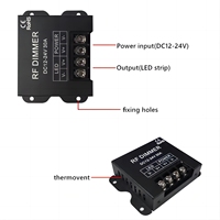 Gradateur PWM de haute qualité 30A, interrupteur à distance RF à 23 touches, contrôleur 12V 24V, gradateur LED pour néons