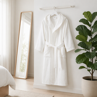 Peignoir de couple en coton pur, épais et absorbant, à capuche, pour homme et femme, idéal pour l'hiver, la maison ou l'hôtel