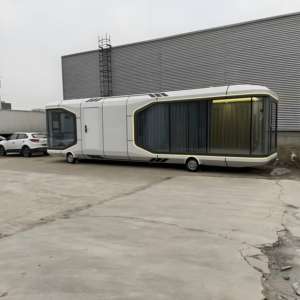 40英尺太阳能智能胶囊太空舱小房子太空舱，带拖车 - Product Image 3