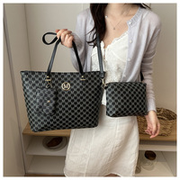 Sac fourre-tout pour femme en PU avec fermeture éclair, grande capacité, sac à bandoulière, petite bourse à monnaie, sac à main rétro simple