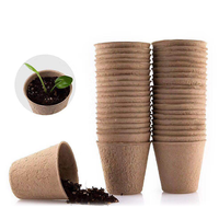Pots de départ ronds de graines de conception classique de 8*8cm avec trous de drainage