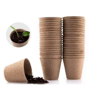 8*8cm Classic Design round Seed Starting Pots with Drainage Holes Plant Seed Starter Peat Germination Seedling Trays