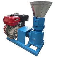 Machine à Granulés à Moteur Diesel Meilleure Vente, Broyeur de Ferme Granulateur Alimentaire pour Animaux à Quatre Rouleaux, Machines de Traitement des Granulés Sans Moteur