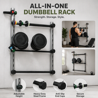 Barre d'haltères à tête ronde en acier recouvert de caoutchouc PVC de haute qualité Langmai LM-7001 (poids de 2,5 kg à 60 kg) pour la maison, la salle de sport commerciale