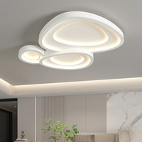 Lampu Plafon Oval Putih Mewah Kreatif Minimalis Modern, Lampu LED Bulat untuk Ruang Tamu & Kamar Tidur & Hotel.