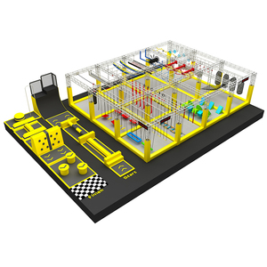 โครงยึดหลักสูตรนักรบนินจาในร่มแบบกำหนดเองพร้อมสนามเด็กเล่นนินจาสำหรับเด็กและผู้ใหญ่ - Product Image 6