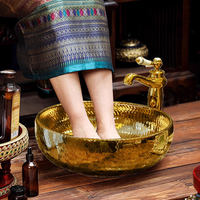 Bassin de pédicure Yicheng en cuivre pur de qualité supérieure, léger et portable, facile à nettoyer, outil de pédicure pour centre de beauté