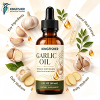 Extrait d'ail en gouttes OEM ODM, formule liquide haute pureté pour le soutien immunitaire, supplément d'huile d'ail en vrac sous marque privée
