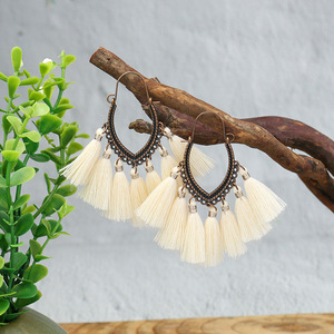 Bohemian Tassel Earrings Alloy Antique <b>Bronze</b> Plated <b>Drop</b> Earrings For Women Party Fashion Jewelry - Product Image 3