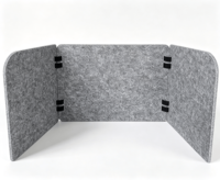 Panneau Acoustique de Confidentialité en Feutre à Fixation sur Bureau, Cloison de Bureau à Trois Côtés, 100% Fibre de Polyester, Fabrication OEM