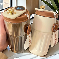 Gobelet intelligent personnalisé 450 ml en acier inoxydable 316, tasse de voyage avec affichage de la température, tasse à café isotherme sous vide