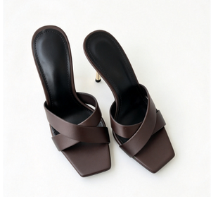 Zapatos de Tacón Alto de 9 cm con Punta Cerrada y Tira Trasera para Mujer, Zapatos de Verano de PU - Product Image 4