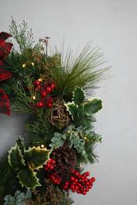 Customized <b>Front</b> <b>Door</b> Hanging Ornaments <b>Christmas</b> Garland 24inch Pvc Material Pine Cone Ball Xmas <b>Wreaths</b> - Product Image 5