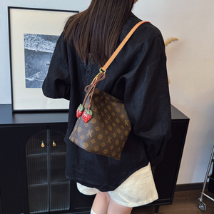 Sac à dos bandoulière haut de gamme pour femme, style tendance, doublure en polyester, matériau PU, sac seau.6051 - Product Image 5