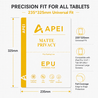 Protection d'écran en film hydrogel OEM d'usine, mat, anti-espion, EPU, autocollant pour iPhone, iPad, Samsung, PC et ordinateur portable