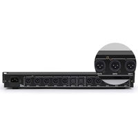 FS-206 Usine En Gros Équipement Stéréo Professionnel Mono Audio Signal Splitter Distributeur Amplificateurs 2 en 10 XLR pour La Scène