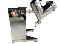 Agitateur Rotatif de Laboratoire en Acier Inoxydable 8 en 1, Mélangeur en V 0,37 kW, Équipement Automatique de Mélange de Poudres Alimentaires et Chimiques avec Capacité de Séchage