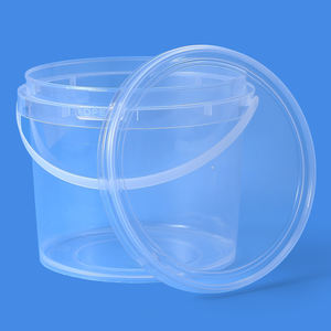 厂家直销0.3L 0.5L 0.75L 1L 1.2L 1.5L 2L 2.5L 3L 4L 5L 10L透明塑料桶带盖食品 - Product Image 2