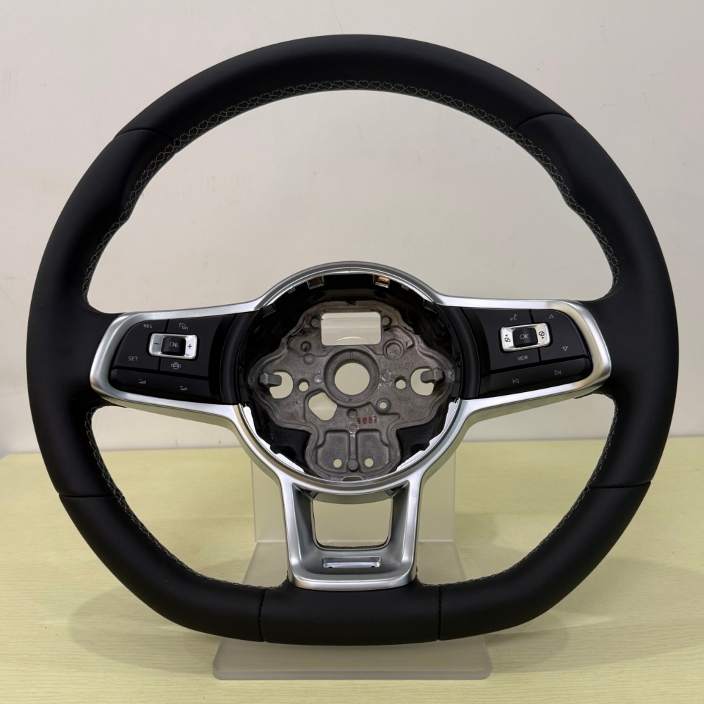 Custom Black Leather Lenkrad Steering Wheel (Volkswagen Fitment), photo 6