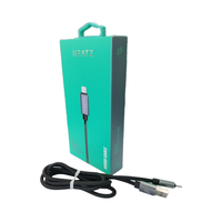 Kabel Pengisi Daya Multifungsi 3A Nylon Braided 1m Fast Quick Charging Micro-USB Aluminium Alloy untuk Tablet dan Ponsel