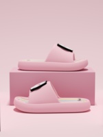 Claquettes en EVA avec logo de chien, douces, antidérapantes, confortables, pour la maison, la salle de bain, l'extérieur et le quotidien