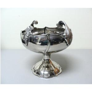 Piédestal de Offre Spéciale de fruits en fer de haute qualité bol de fruits en acier inoxydable martelé de luxe bol de piédestal en argent à vendre - Product Image 4