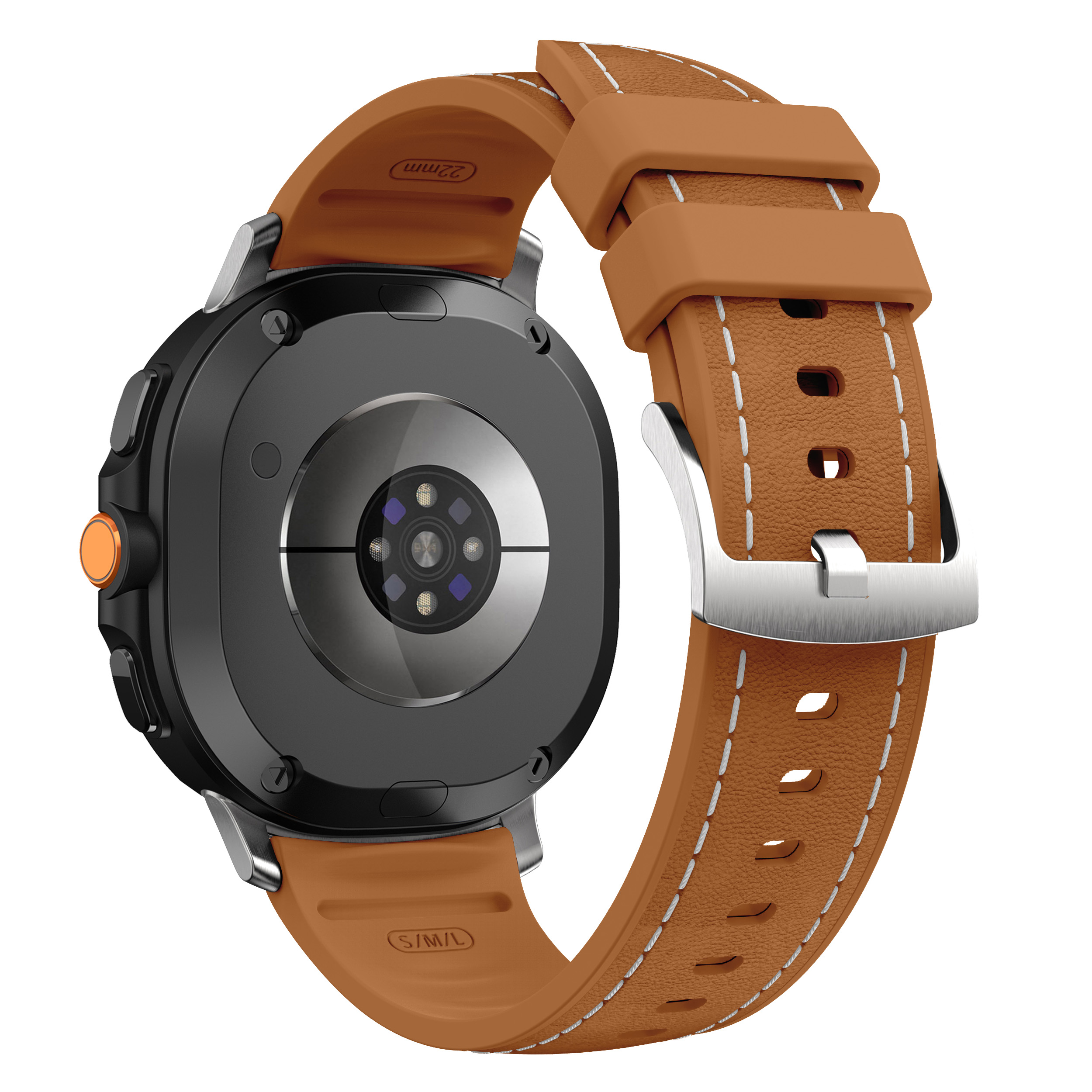 New Original Hybrid Band Leather & Silicone Strap for Samsung Watch 8 /Watch 8 Classic (WB1192T)