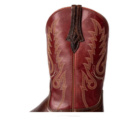 Bottes de cowboy mi-mollet en cuir véritable, style western, avec élastiques latéraux, brodées sur mesure par le fabricant, pour le voyage
