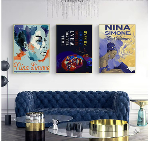 NGHỆ THUẬT trừu tượng thay thế ca sĩ cổ điển vải sơn tường in hình ảnh Cà phê nhà bar phòng trang trí nội thất Pop phụ nữ Áp phích - Product Image 5