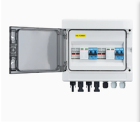 Boîtier de Combinaison Solaire Photovoltaïque 500V DC 32A 3 Entrées 3 Sorties, Boîtier de Jonction Étanche en ABS IP66, Boîtier de Distribution Photovoltaïque Extérieur 6 Voies