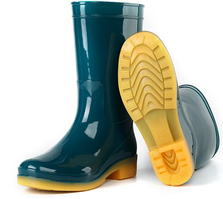 オックスフォードソールPVC農業作業ブーツ靴レインブーツガーデンレインブーツ