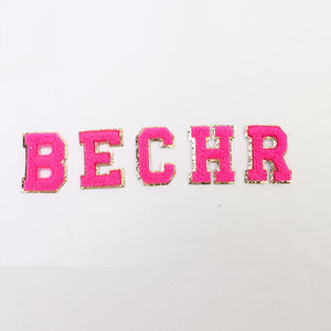 डिय मोनोग्राम स्व कढ़ाई चेनेल अल्फ़ाबेट्स (A-Z) 2.16 की ऊंचाई महसूस की गई स्टिकर सीडब्ल्यू आयरन पैच ग्लिटर कपड़े अनुकूलन योग्य - Product Image 5