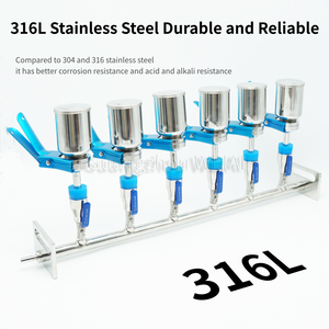 WEIAI 3/6-Platz-Filterhalter-Einheit 47/50mm für Labor, Lebensmittel, Wasser, Mikrobiologie-Tests, 316L Edelstahl Vakuumfiltrationsverteilerbasis - Product Image 4