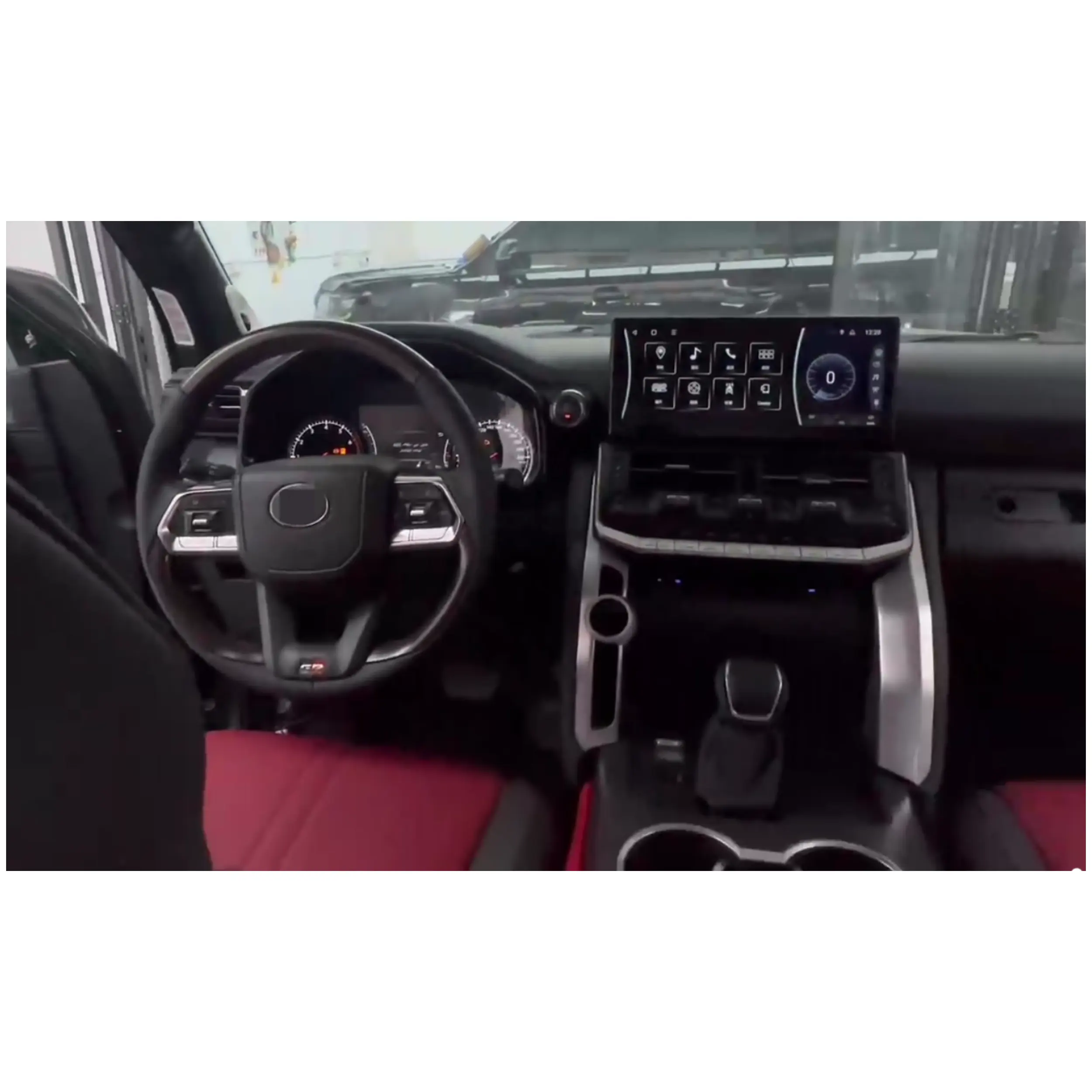 Relyauto new mold complete interior modify with display for Toyota LC200 upgrade to LC300