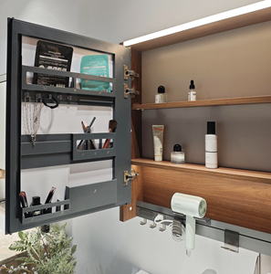 Wall Mounted Bathroom <b>Vanities</b> Set with Smart <b>Mirror</b> <b>Lights</b> Single Modern Style Bathroom <b>Vanities</b> - Product Image 4