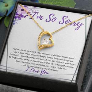 UIONEN Craft DIY 511 Collar de Corazón de Cobre con Tarjeta de Mensaje Personalizado - Regalo de Reparación de Relaciones y Aplicaciones de Perdón para Enamorados - Product Image 6