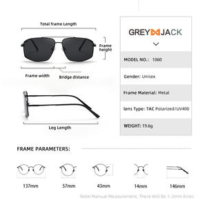 Nouvelles lunettes de soleil polarisées pour hommes, monture carrée à double pont en métal, protection UV400, lunettes de sport pour le cyclisme 1060 - Product Image 5