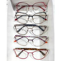 Nouvelles montures de lunettes tendance en métal œil-de-chat, montures de lunettes œil-de-chat classiques pour tous les visages, prix bas