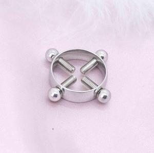 Anneaux de téton réglables en acier inoxydable, boucles de téton à vis sans perçage, boucles de téton barbell, bijoux de téton pour femmes - Product Image 6