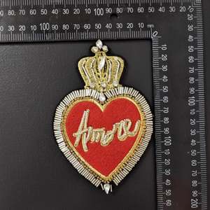 Cross-borderโบฮีเมียนทําด้วยมือเสื้อผ้าอุปกรณ์เสริมท่อ<span class=keywords><strong>ลูกปัด</strong></span>มงกุฎLove DIYผ้าแพทช์ - Product Image 5