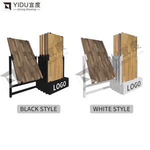 Nhiệm vụ nặng nề sàn gỗ hiển thị chủ với bước kim loại gỗ đá giá và xoay thẻ bệ - Product Image 3